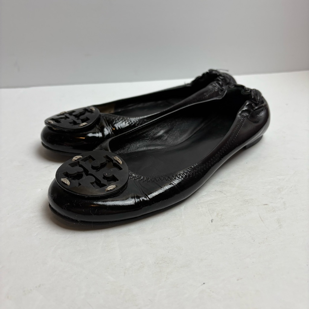 Tory Burch Black Patent Reva Ballet Flats Women’s Size 6.5